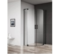 Душевой уголок Cezares Slider 900-1000x900-1000x1950 SLIDER-R-2-90/100-C-NERO профиль черный/матовый, стекло прозрачное